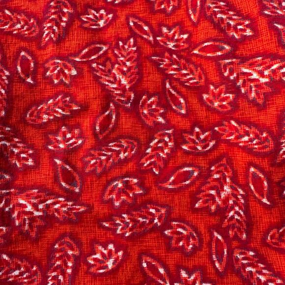 Vtg Chaps Ralph Lauren Size Large Mens Button Up Allover Shirt Short Sleeve Red - Picture 4 of 6